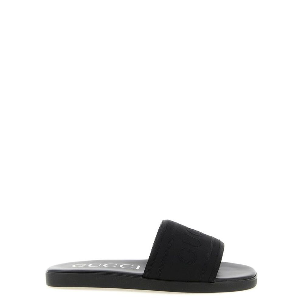 Gucci Men Jacquard Logo Slides